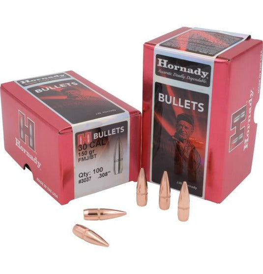 Hornady - .30 Caliber (0.308) - 150gr - FMJ-BT - (100 ct)