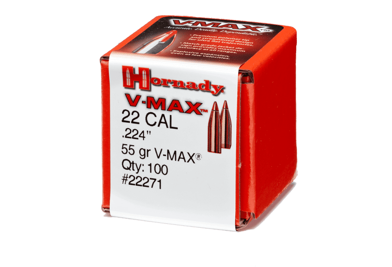 Load image into Gallery viewer, Hornady - .22 Caliber (0.224") - 55gr - V-Max - (100 ct)