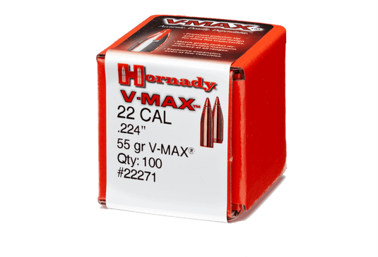 Hornady - .22 Caliber (0.224") - 55gr - V-Max - (100 ct)