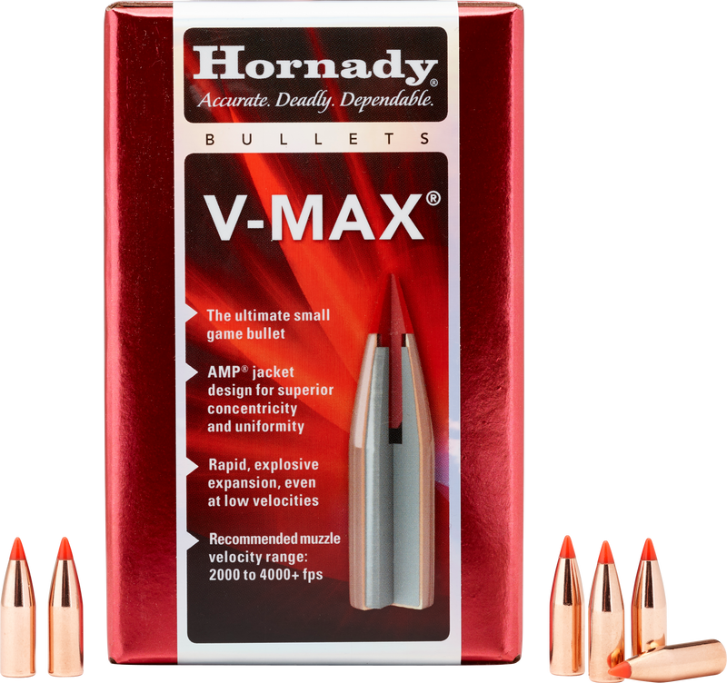 Load image into Gallery viewer, Hornady - .22 Caliber (0.224&quot;) - 53gr - V-Max - (100 ct)

