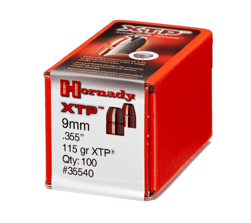 Load image into Gallery viewer, Hornady - 9mm (0.355&quot;) - 115gr - HP/XTP - (100 ct)
