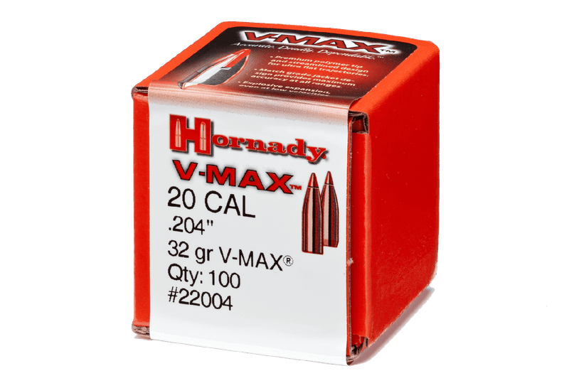 Load image into Gallery viewer, Hornady - .20 Caliber (0.204&quot;) - 32gr - V-Max - (100 ct)
